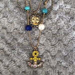 Betsey Johnson nautical necklace with anchor